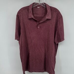 John Varvatos Burgundy Polo Shirt Men's Large